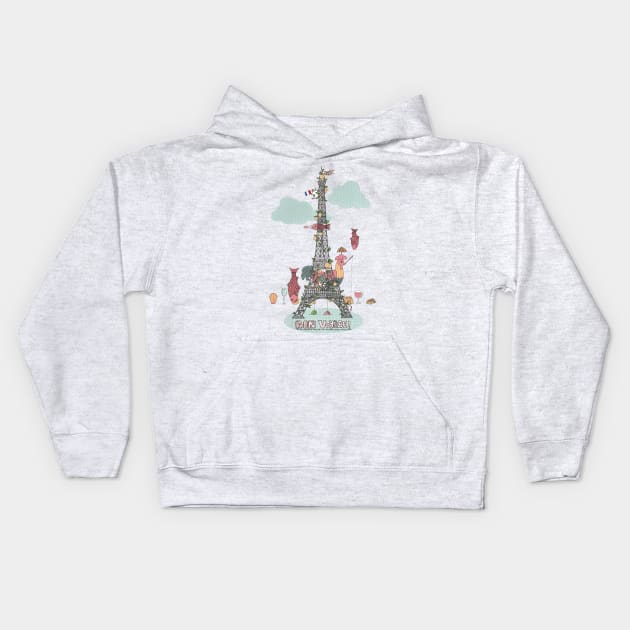 Bon Voyage! Kids Hoodie by ShangheeShin